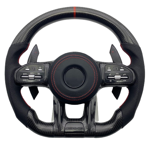 Carbon fiber steering wheel for Mercedes-AMG C63 GLE53 GLE63 E63 C43 GLC43 CLA45 Mercedes-Benz
