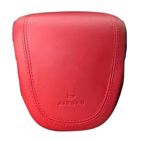 Red leather airbag cover for Chevy Camaro