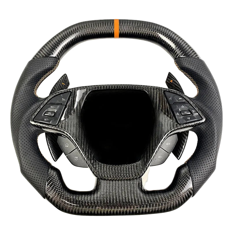 chevy corvette custom steering wheel carbon fiber c7