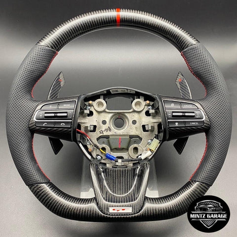 kia stinger custom carbon fiber steering wheel