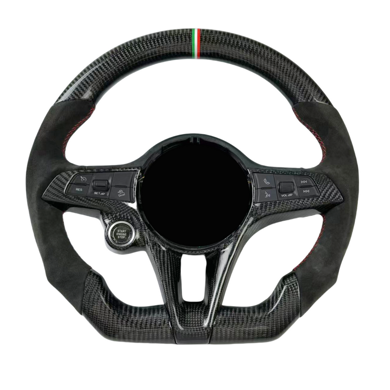 alfa romeo giulia stelvio custom carbon fiber steering wheel