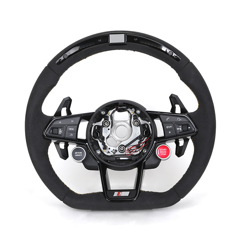 audi r8 custom steering wheel with led shift lights