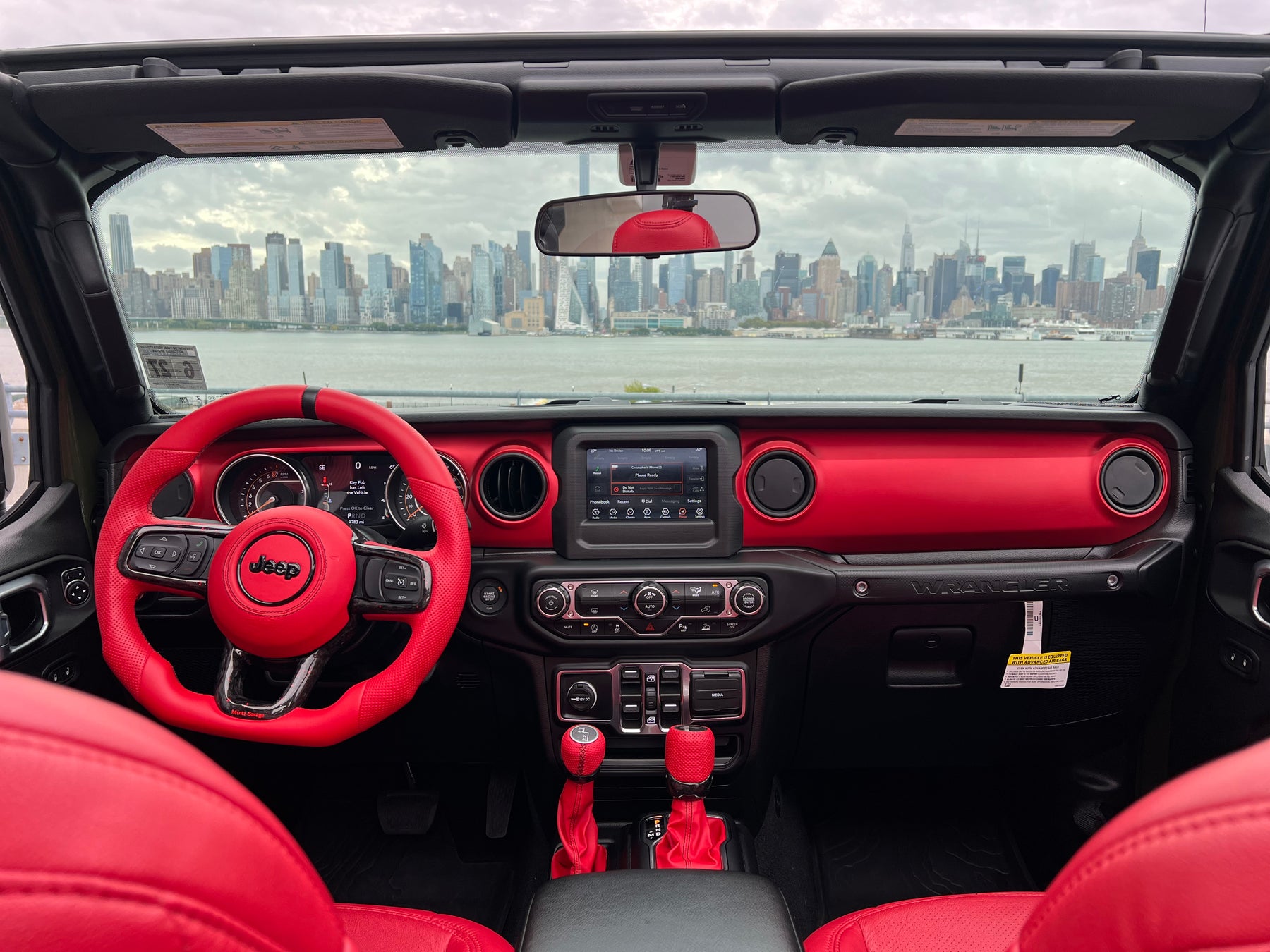 Jeep Wrangler Custom Interior with Custom Steering Wheel