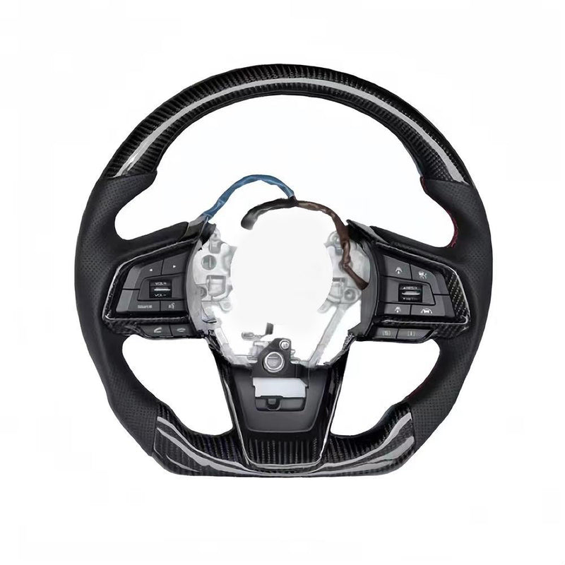 subaru impreza wrx custom carbon fiber steering wheel