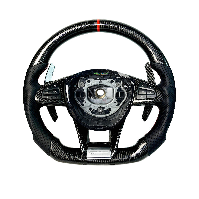 mercedes-amg custom carbon fiber steering wheel