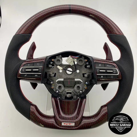 custom red carbon fiber steering wheel for kia stinger