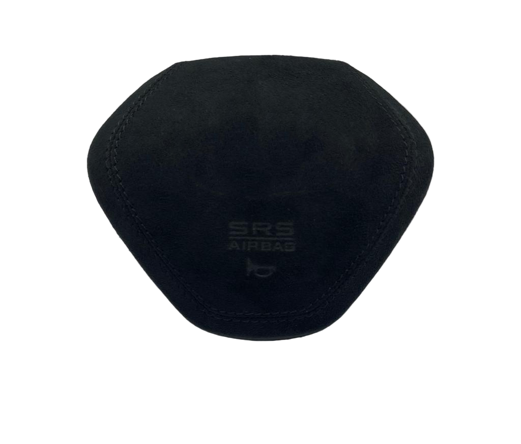 infiniti q50 q60 custom airbag cover with alcantara suede and black stitching