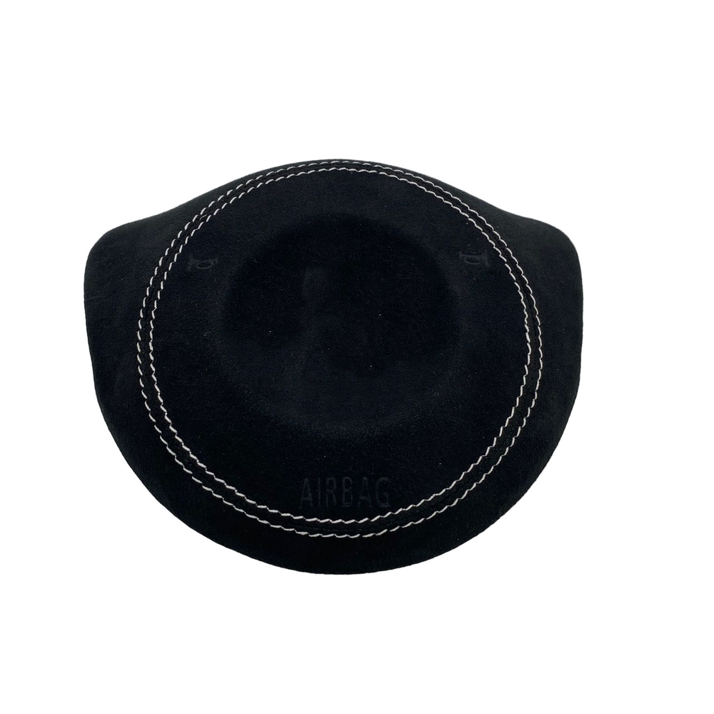 Mercedes-Benz AMG Custom Airbag cover with alcantara suede and white stitching