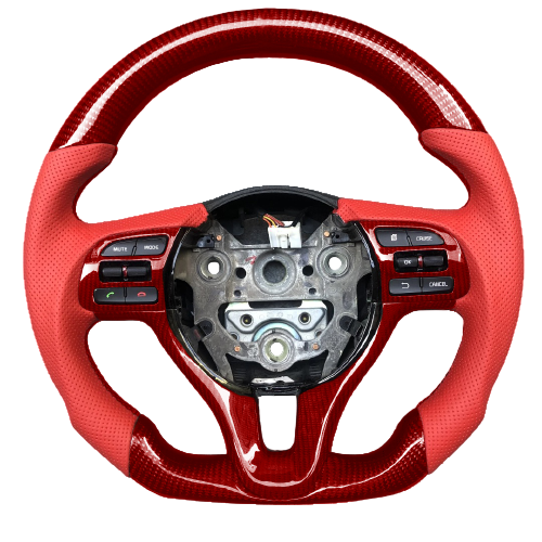 kia optima custom steering wheel red carbon fiber